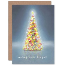 Merry And Bright Tree Christmas Card
