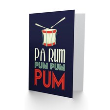 Little Drummer Boy Lyrics Xmas Christmas Card thumbnail 2