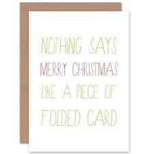 Folded Card Funny Cheeky Christmas Card