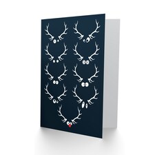 Googly Eyed Rudolph Fun Funny Xmas Reindeer Christmas Card thumbnail 2
