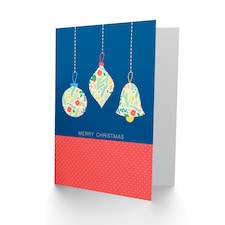 Bright Floral Collage Ornaments Christmas Card thumbnail 2