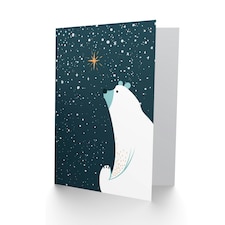 Star Bethlehem Polar Bear Christmas Card thumbnail 2