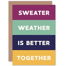 Sweater Weather Together Christmas Card