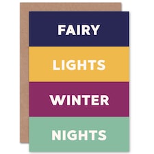 Fairy Lights Winter Nights Christmas Card