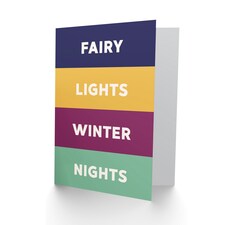 Fairy Lights Winter Nights Christmas Card thumbnail 2