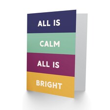 All Is Calm Bright Holy Night Christmas Card thumbnail 2