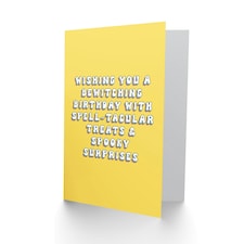 Witchy Pun Wishes Fun Funny Joke Humour Woman Halloween Her Card thumbnail 2