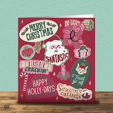Classic Christmas Card - Beautifully Embossed Seasonal Greetings Card