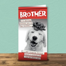 Merry Christmas Brother I’m Smiling Because You’re My Brother... Brother Christmas Card