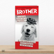 Merry Christmas Brother I’m Smiling Because You’re My Brother... Brother Christmas Card thumbnail 2