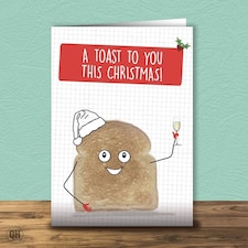 Toast To You This Christmas Seasonal Greetings Card