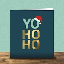 Yo Ho Ho Gold Foiled Christmas Card