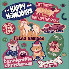 Dog Themed Christmas Card - Funny Dog Christmas Card