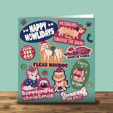 Dog Themed Christmas Card - Funny Dog Christmas Card thumbnail 2