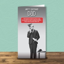 Merry Christmas Dad Hated Nuisance Phone Calls Dad Christmas Card thumbnail 2