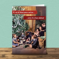 It's Not All Peace & Joy - Retro Christmas Card