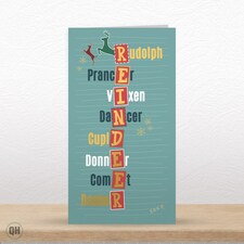 Reindeer - Foiled Christmas Card thumbnail 2