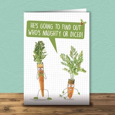 Naughty and Nice - Foiled Christmas Card