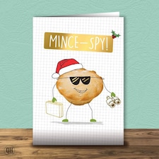 Mince Spy - Foiled Christmas Card