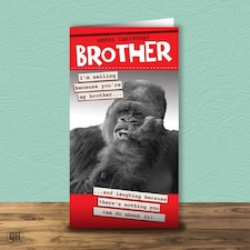 Smiling Because You're My Brother - Christmas Card For Brother