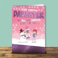 May All Your Wishes Come True - Christmas Card For Daughter
