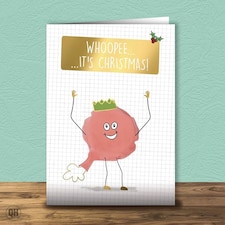 Whoopee It's Christmas - Foiled Christmas Card