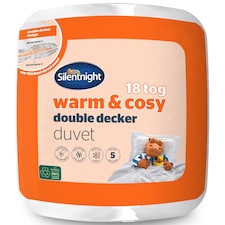 Silentnight Warm And Cosy Double Decker Duvet - 18 Tog | White | King