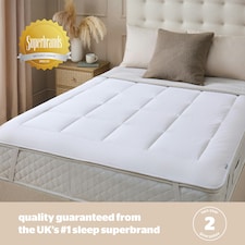 Silentnight Natural Wool Collection Mattress Topper, Luxury Temperature Regulating Breathable Mattress Cover Pad, Easy Fit Straps, Double thumbnail 5