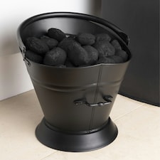 Fir Coal Bucket Metal Carry Handle and Support Handle Iron Black Matte Finish thumbnail 4