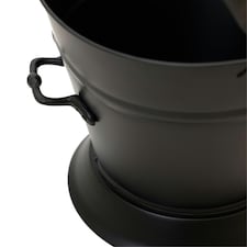 Fir Coal Bucket Metal Carry Handle and Support Handle Iron Black Matte Finish thumbnail 5