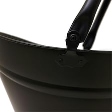 Fir Coal Bucket Metal Carry Handle and Support Handle Iron Black Matte Finish thumbnail 6