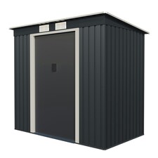Charles Bentley Metal Galvanised Steel Shed 6.6ft x 4ft thumbnail 2