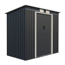 Charles Bentley Metal Galvanised Steel Shed 6.6ft x 4ft thumbnail 3