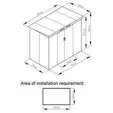 Charles Bentley Metal Galvanised Steel Shed 6.6ft x 4ft thumbnail 4