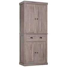 HOMCOM Freestanding Pantry Cupboard Storage Cabinet, Home Organizer