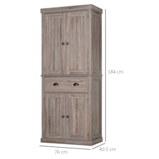 HOMCOM Freestanding Pantry Cupboard Storage Cabinet, Home Organizer thumbnail 3