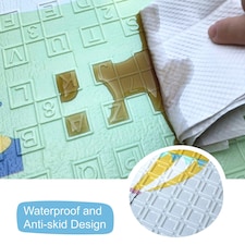 Teamson Kids 197 x 154 cm Reversible Hot Air Balloons Soft Foam Crawling Mat for Babies, Multi thumbnail 5