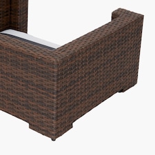 Teamson Pets 12.2 in Clotho Outdoor Cat or Small Dog Wicker Bed, Walnut/Grey thumbnail 5