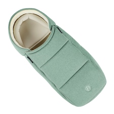 Newborn Cocoon 2-in-1 Carrycot & Footmuff, Birth-6 Months, Universal Fit, Faux Fur Lining, Shower-resistant, Removable Head Support (Sage Green)