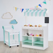 Teamson Kids My Dream Bakery Shop and Pastry Cart Wooden Play Set thumbnail 2