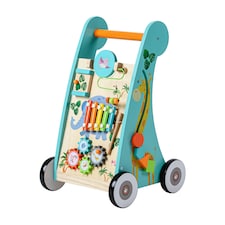 Teamson Kids Preschool Play Lab Safari Animal Toddler Walker & Activity Station, Multi
