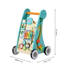 Teamson Kids Preschool Play Lab Safari Animal Toddler Walker & Activity Station, Multi thumbnail 4