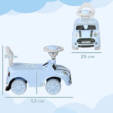 AIYAPLAY Ride On Car Foot To Floor Sliding Car w/ Air Horn - Light Blue thumbnail 7