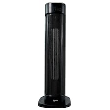 Igenix IGHT020DB Oscillating Tower Fan Heater with 3 Heat Modes, Black