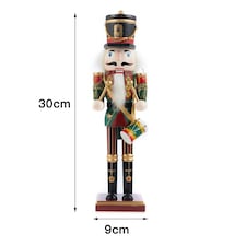 Living and Home Classic Wooden Nutcracker Soldier Figurine –Festive Christmas Ornament thumbnail 5