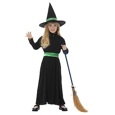 Wicked Witch Black and Green Girls Fancy Dress Costume Kids Medium - Age 7-9 | Multi | M