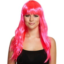 Long Pink Wig thumbnail 5