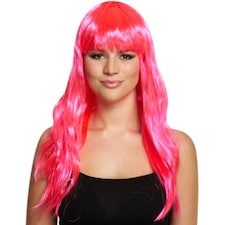 Long Pink Wig thumbnail 6