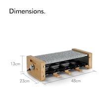 VonShef Raclette Grill Stone Electric for 8 Person 1200W thumbnail 5