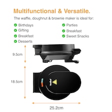 VonShef 3 in 1 Waffle Maker with Removable Plates 800W thumbnail 5